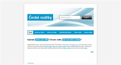Desktop Screenshot of ceskesvatky.cz